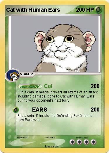 Pokemon Cat with Human Ears