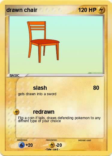 Pokemon drawn chair