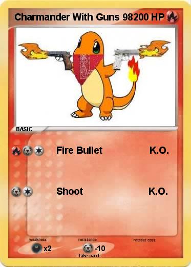 Pokemon Charmander With Guns 98