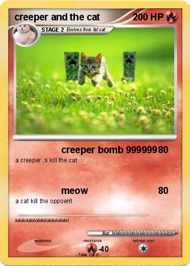 Pokemon creeper and the cat Pokemon creeper and the cat