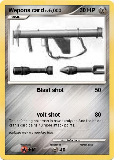 Pokemon Wepons card