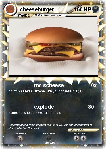 Pokemon cheeseburger