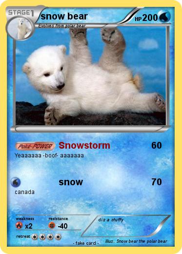 Pokemon snow bear