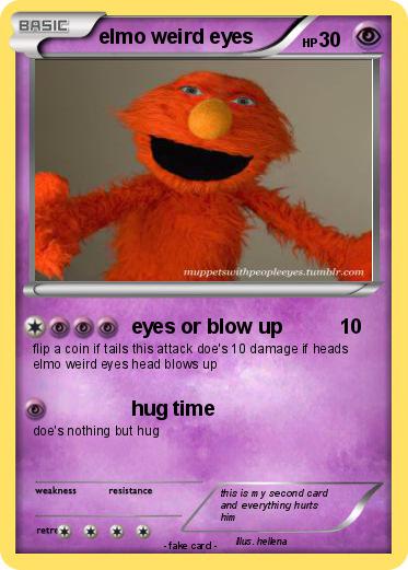 Pokemon elmo weird eyes