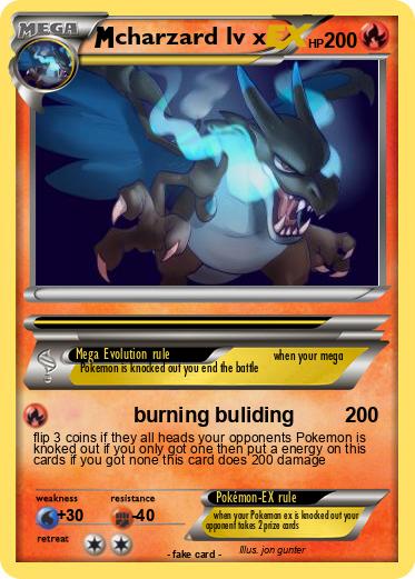 Pokemon charzard lv x