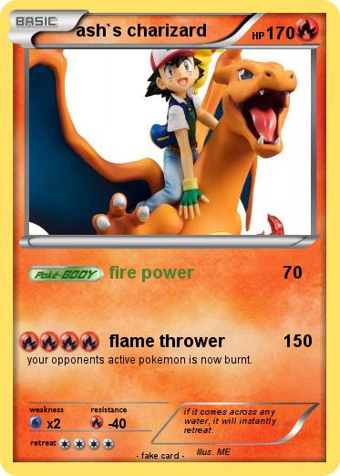Pokemon ash`s charizard