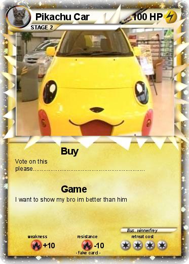 Pokemon Pikachu Car