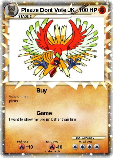 Pokemon Pleaze Dont Vote JK