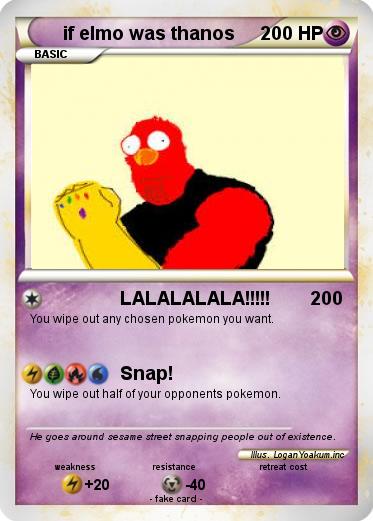 Pokemon if elmo was thanos