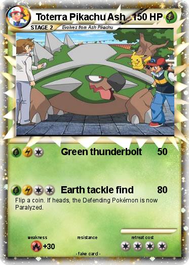 Pokemon Toterra Pikachu Ash