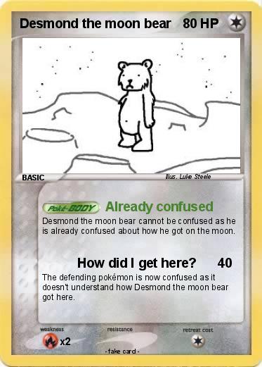 Pokemon Desmond the moon bear