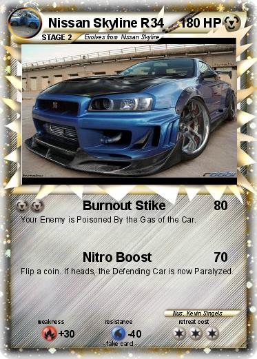 Pokemon Nissan Skyline R34