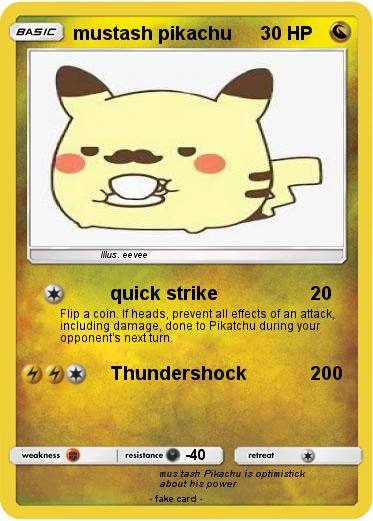 Pokemon mustash pikachu