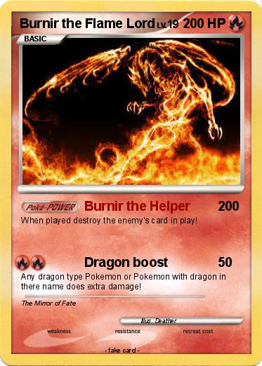 Pokemon Burnir the Flame Lord Pokemon Burnir the Flame Lord