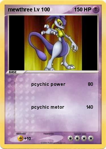 Pokemon mewthree l.v 100