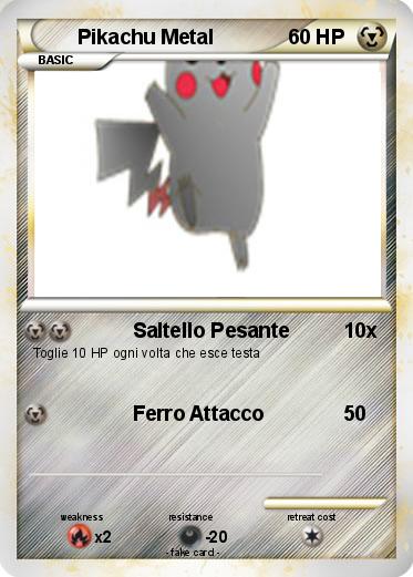 Pokemon Pikachu Metal