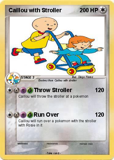 Pokemon Caillou with Stroller