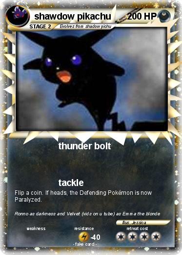 Pokemon shawdow pikachu