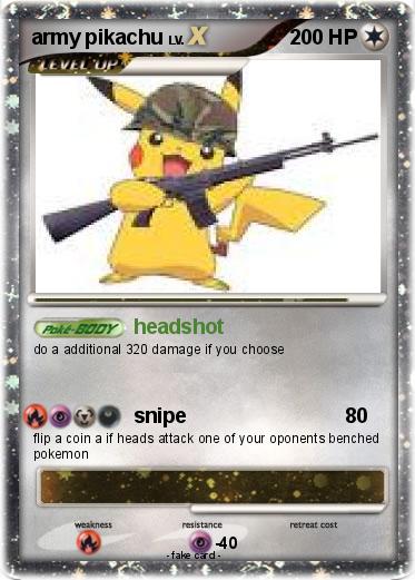 Pokemon army pikachu