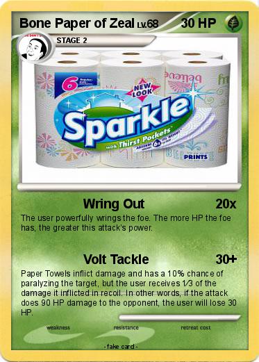 Pokemon Bone Paper of Zeal