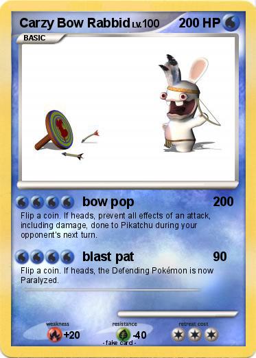 Pokemon Carzy Bow Rabbid