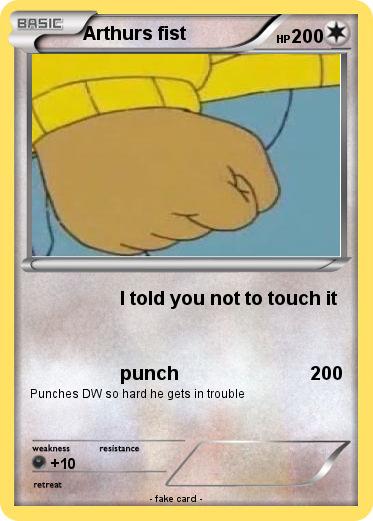 Pokemon Arthurs fist