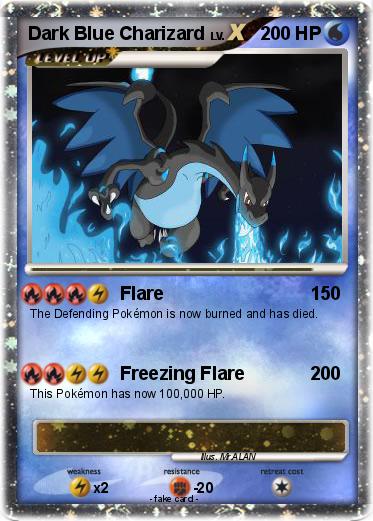 Pokemon Dark Blue Charizard