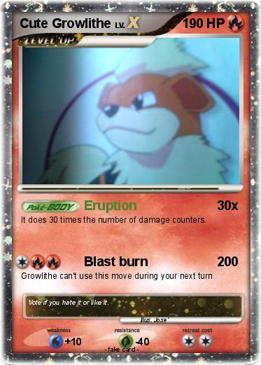 Pokemon Cute Growlithe