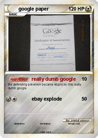 Pokemon google paper