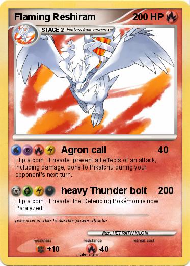 Pokemon Flaming Reshiram