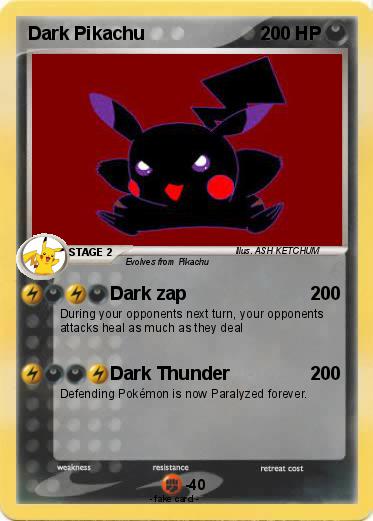 Pokemon Dark Pikachu