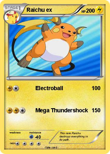 Pokemon Raichu ex