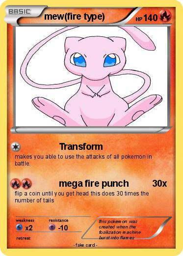 Pokemon mew(fire type)