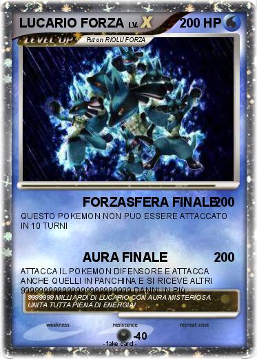 Pokemon LUCARIO FORZA