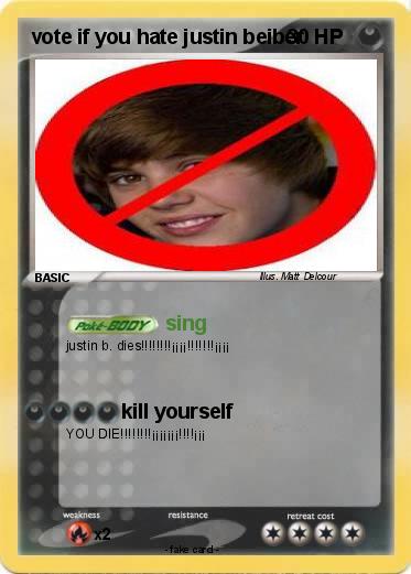 Pokemon vote if you hate justin beiber