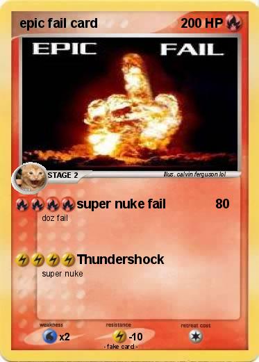 Pokemon epic fail card