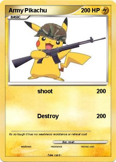 Pokemon Army Pikachu