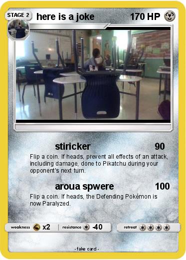 Pokemon here is a joke