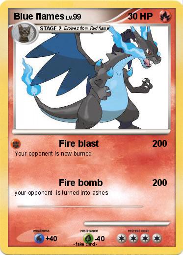 Pokemon Blue flames