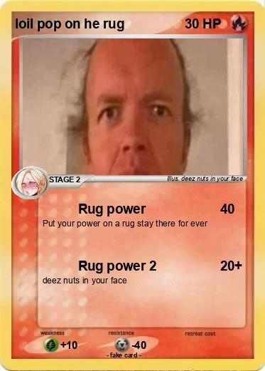 Pokemon loil pop on he rug
