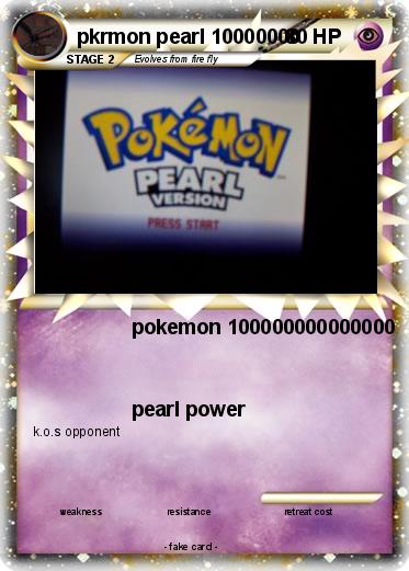 Pokemon pkrmon pearl 10000000
