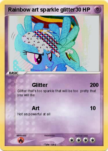 Pokemon Rainbow art sparkle glitter
