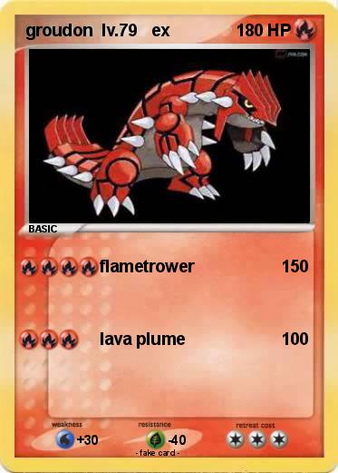 Pokemon groudon  lv.79   ex