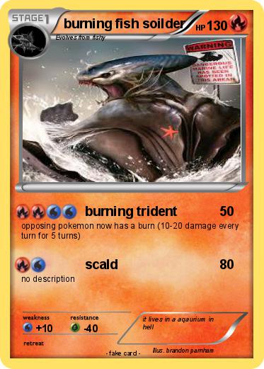 Pokemon burning fish soilder