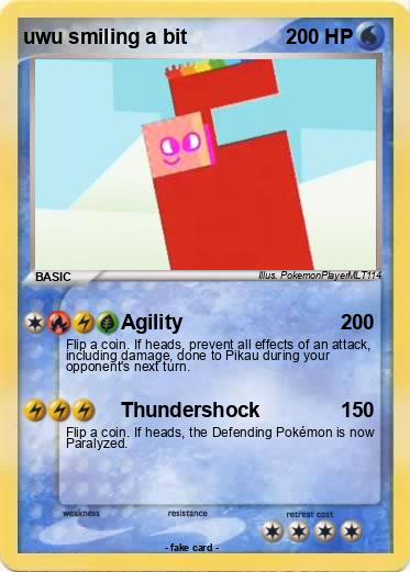 Pokemon uwu smiling a bit