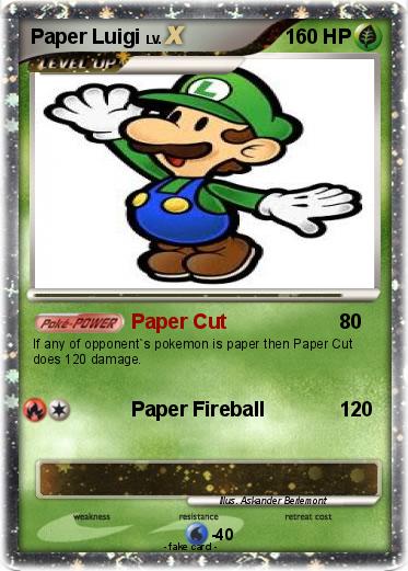 Pokemon Paper Luigi