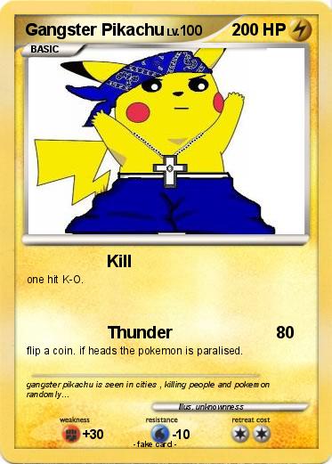 Pokemon Gangster Pikachu