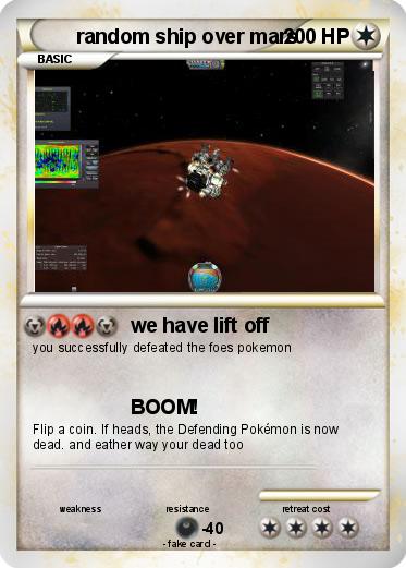 Pokemon random ship over mars