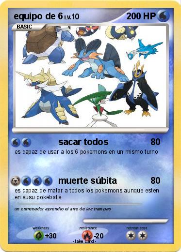Pokemon equipo de 6