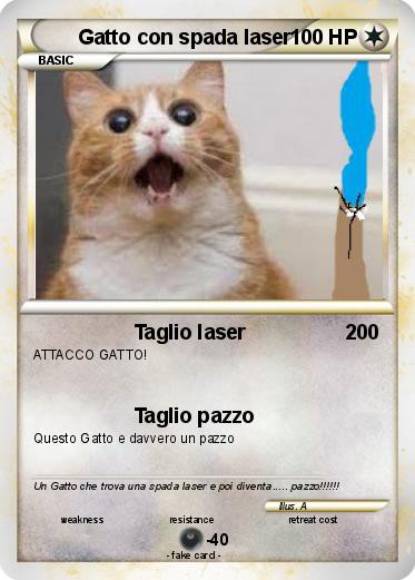 Pokemon Gatto con spada laser